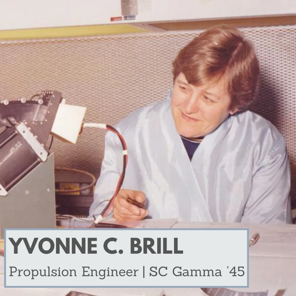 Yvonne C Brill Tau Beta Pi Member SC Gamma 1945